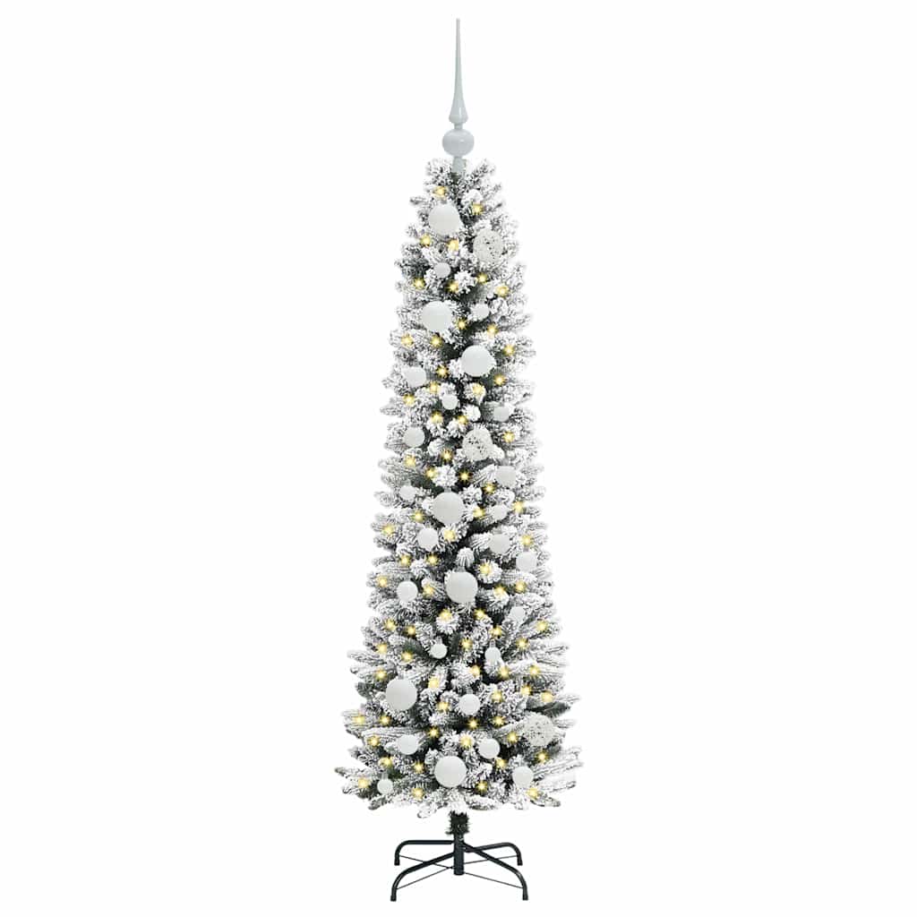 Vidaxx sapin de Noël artificiel avec 150 LED blanc 120 cm PVC et métal et plastique