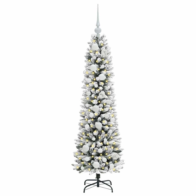 Vidaxx sapin de Noël artificiel avec 150 LED blanc 120 cm PVC et métal et plastique
