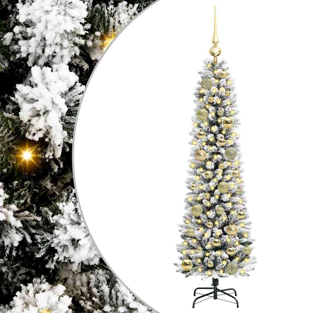 Vidaxx sapin de Noël artificiel avec 150 LED blanc 120 cm PVC et métal et plastique
