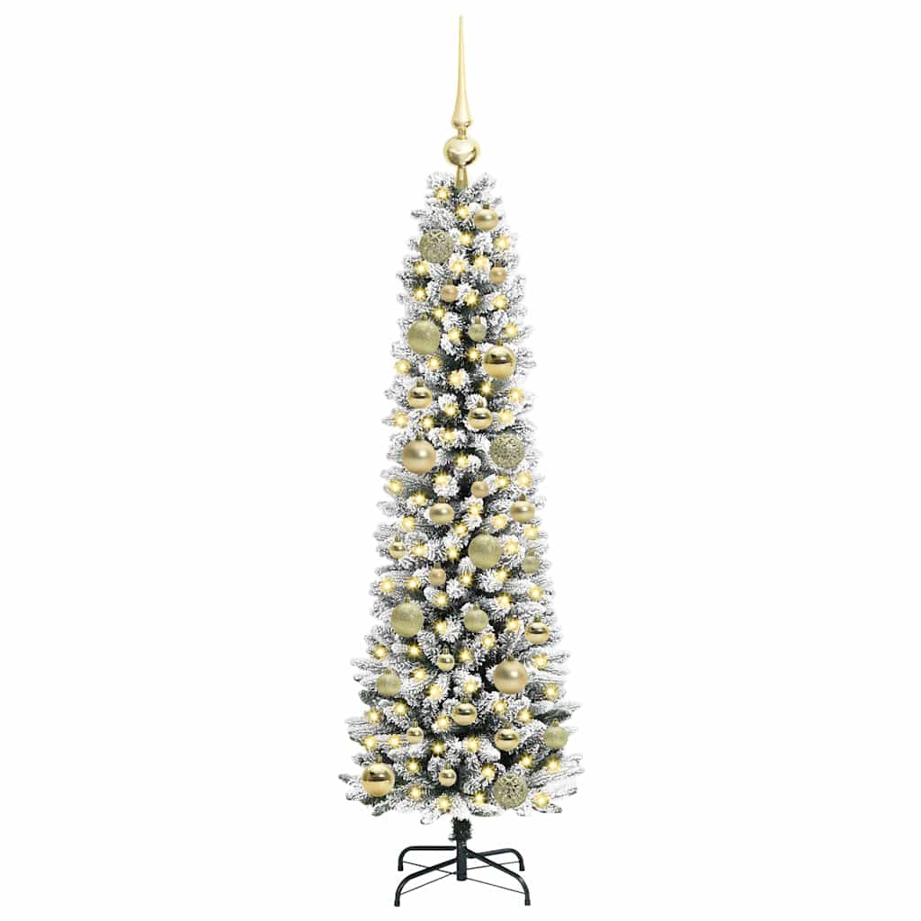 Vidaxx sapin de Noël artificiel avec 150 LED blanc 120 cm PVC et métal et plastique