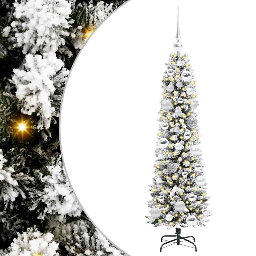 Vidaxx sapin de Noël artificiel avec 150 LED blanc 120 cm PVC et métal et plastique