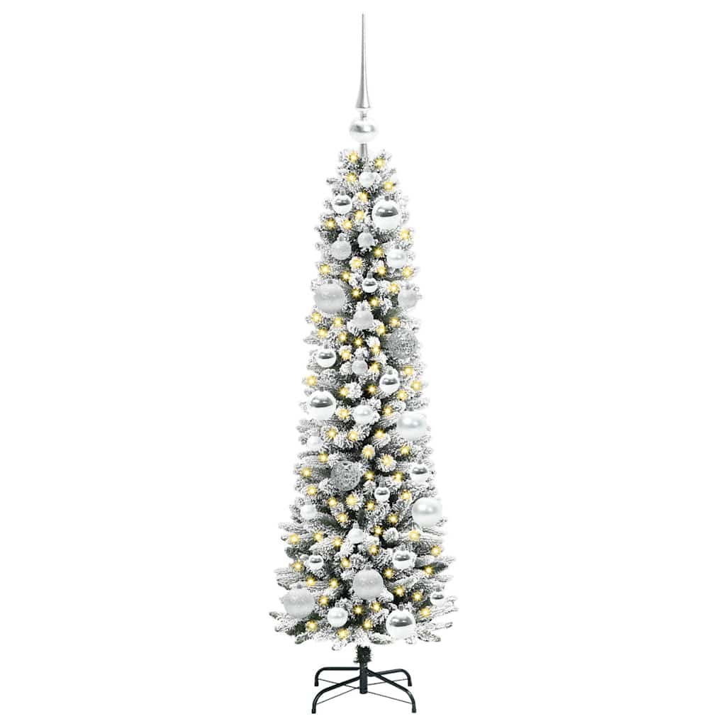 Vidaxx sapin de Noël artificiel avec 150 LED blanc 120 cm PVC et métal et plastique