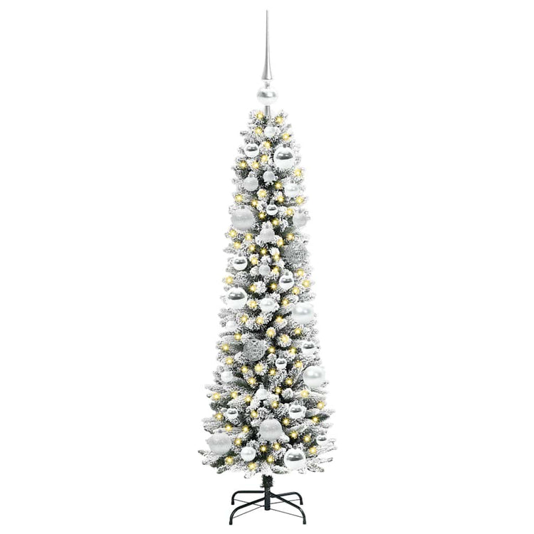 Vidaxx sapin de Noël artificiel avec 150 LED blanc 120 cm PVC et métal et plastique
