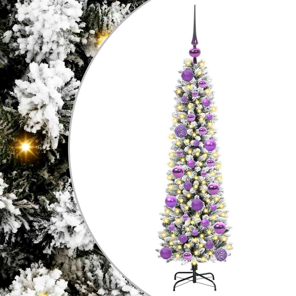 Vidaxx sapin de Noël artificiel avec 150 LED blanc 120 cm PVC et métal et plastique