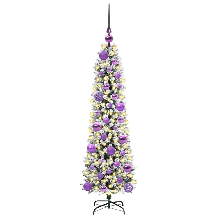 Vidaxx sapin de Noël artificiel avec 150 LED blanc 120 cm PVC et métal et plastique