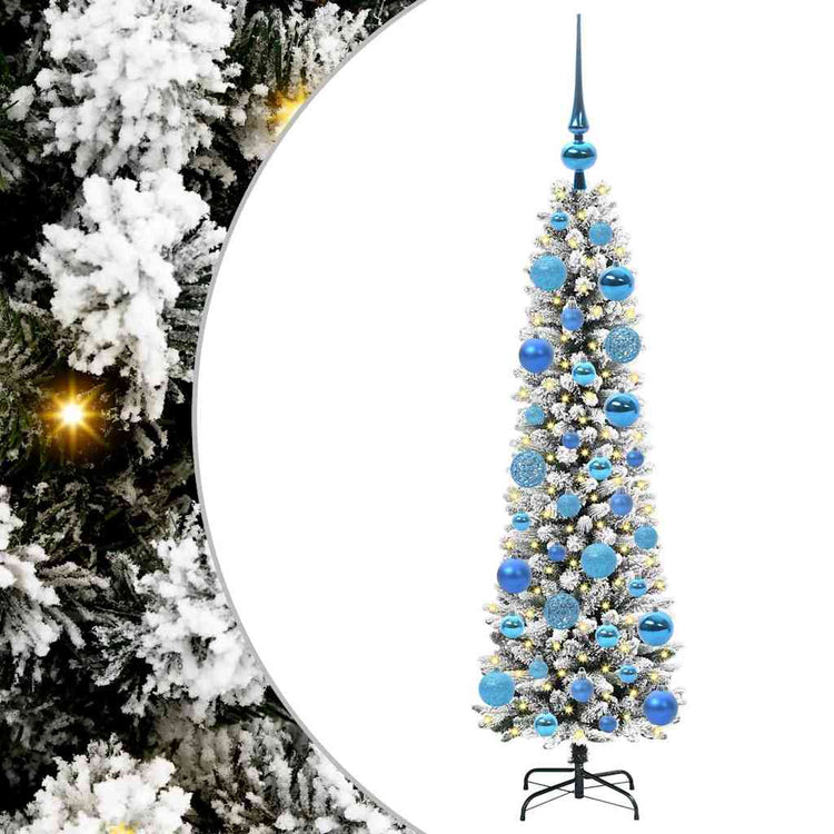Vidaxx sapin de Noël artificiel avec 150 LED blanc 120 cm PVC et métal et plastique