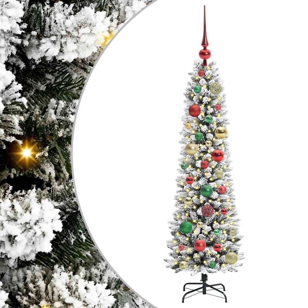 Vidaxx sapin de Noël artificiel avec 150 LED blanc 120 cm PVC et métal et plastique