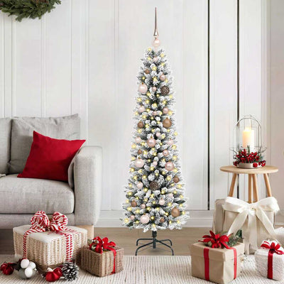 Vidaxx sapin de Noël artificiel avec 150 LED blanc 150 cm PVC et métal et plastique