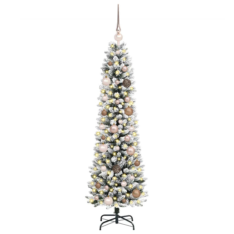 Vidaxx sapin de Noël artificiel avec 150 LED blanc 150 cm PVC et métal et plastique