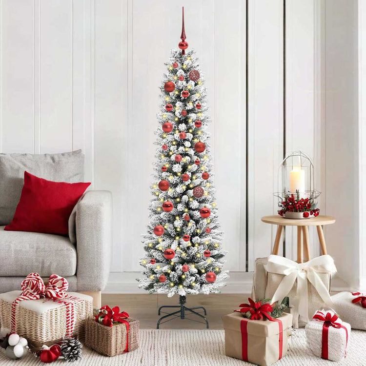 Vidaxx sapin de Noël artificiel avec 150 LED blanc 150 cm PVC et métal et plastique