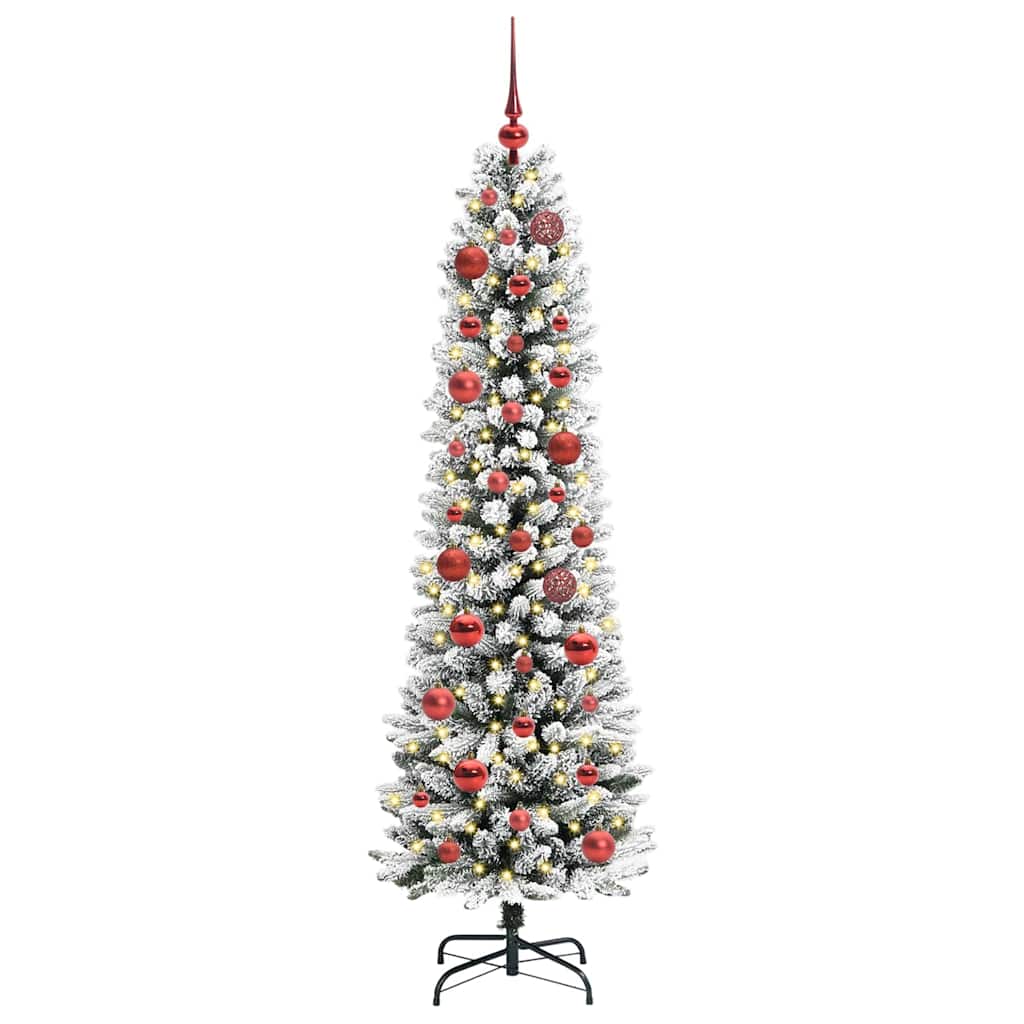 Vidaxx sapin de Noël artificiel avec 150 LED blanc 150 cm PVC et métal et plastique