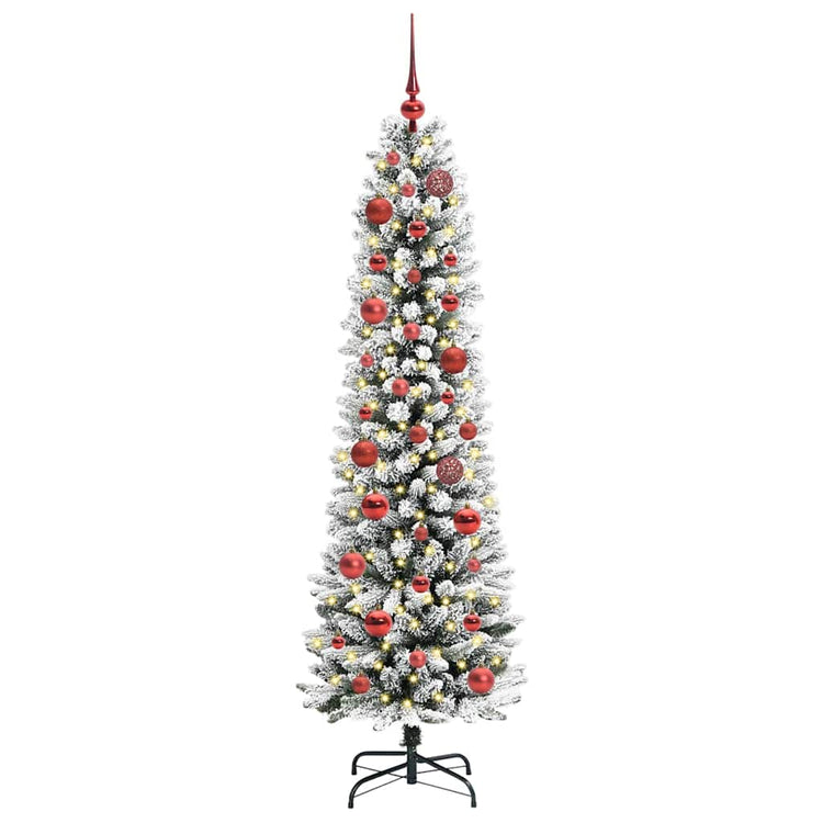 Vidaxx sapin de Noël artificiel avec 150 LED blanc 150 cm PVC et métal et plastique