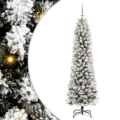 Vidaxx sapin de Noël artificiel avec 150 LED blanc 150 cm PVC et métal et plastique