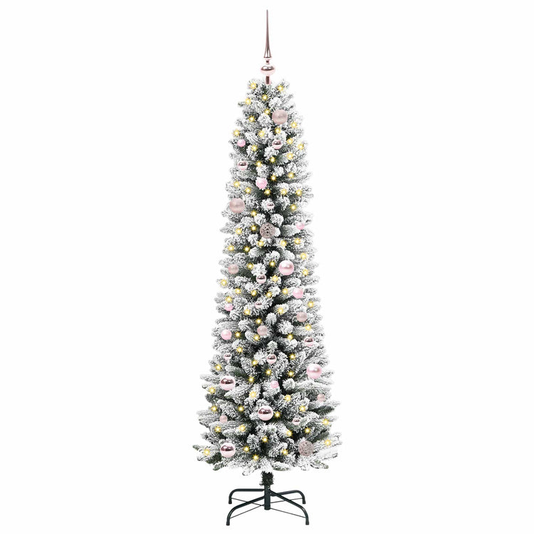 Vidaxx sapin de Noël artificiel avec 150 LED blanc 150 cm PVC et métal et plastique