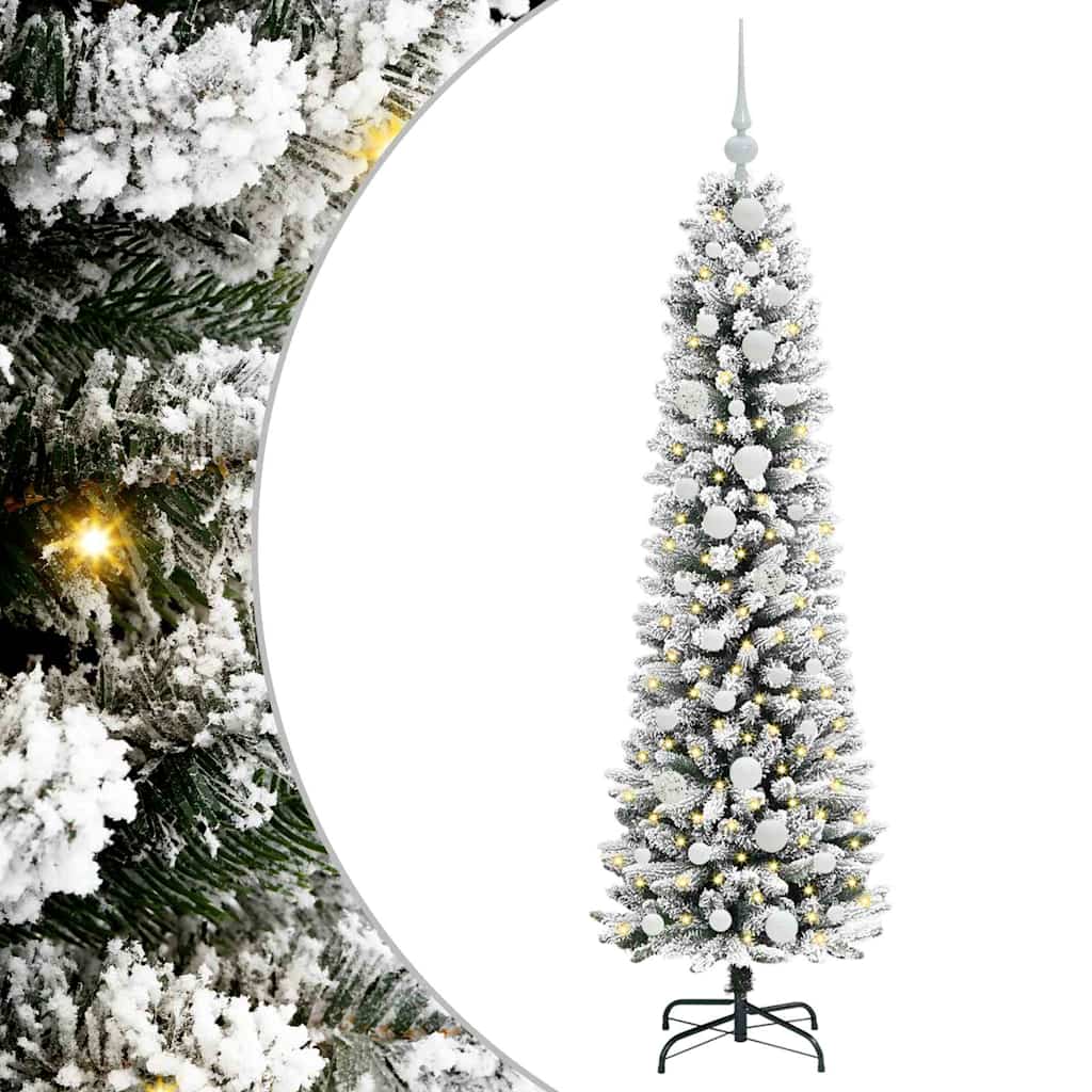 Vidaxx sapin de Noël artificiel avec 150 LED blanc 150 cm PVC et métal et plastique