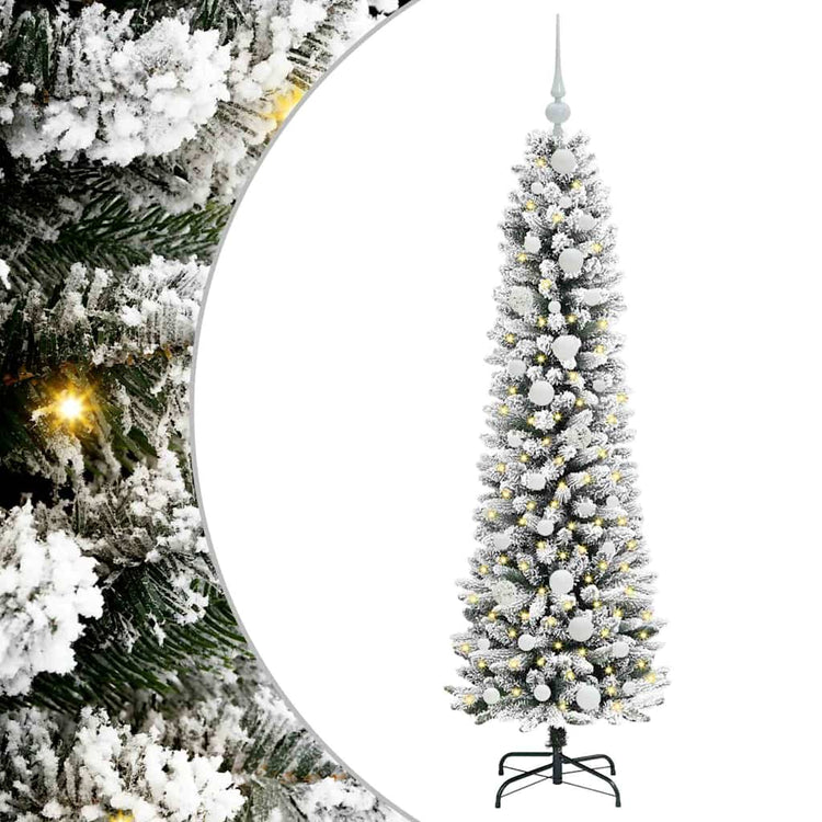 Vidaxx sapin de Noël artificiel avec 150 LED blanc 150 cm PVC et métal et plastique