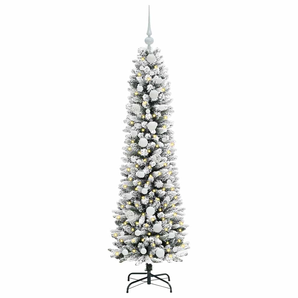 Vidaxx sapin de Noël artificiel avec 150 LED blanc 150 cm PVC et métal et plastique