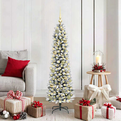 Vidaxx sapin de Noël artificiel avec 150 LED blanc 150 cm PVC et métal et plastique