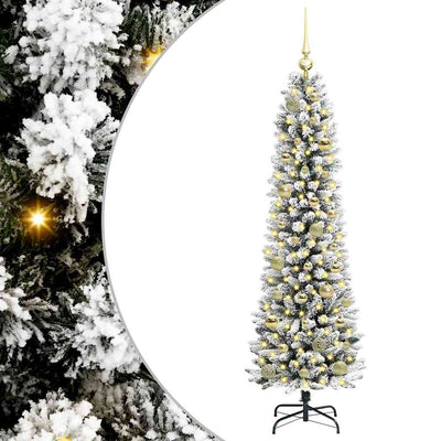 Vidaxx sapin de Noël artificiel avec 150 LED blanc 150 cm PVC et métal et plastique