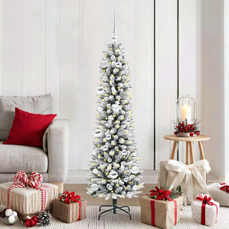 Vidaxx sapin de Noël artificiel avec 150 LED blanc 150 cm PVC et métal et plastique