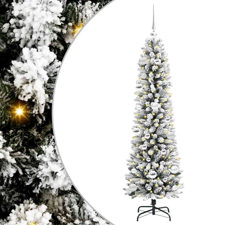 Vidaxx sapin de Noël artificiel avec 150 LED blanc 150 cm PVC et métal et plastique