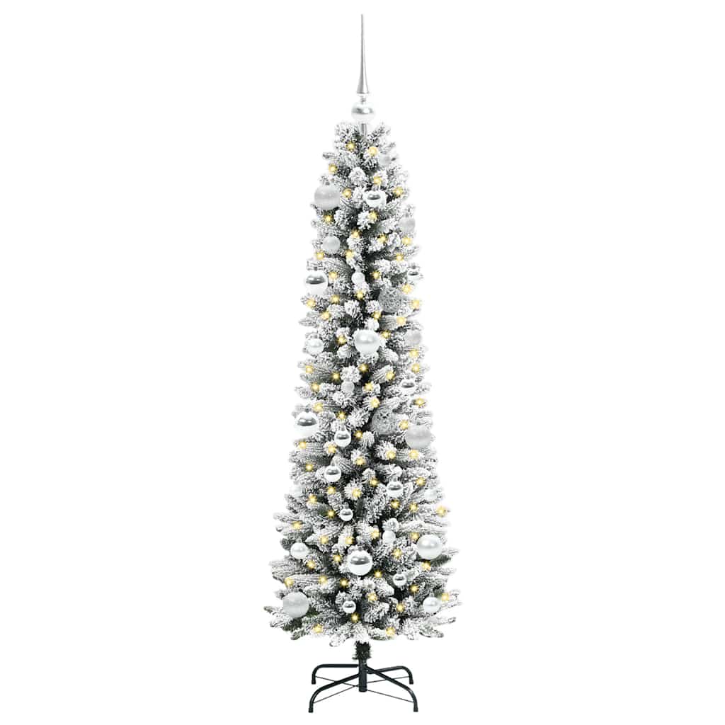 Vidaxx sapin de Noël artificiel avec 150 LED blanc 150 cm PVC et métal et plastique