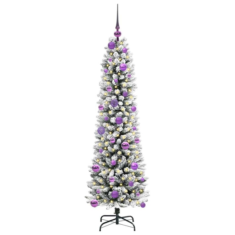 Vidaxx sapin de Noël artificiel avec 150 LED blanc 150 cm PVC et métal et plastique