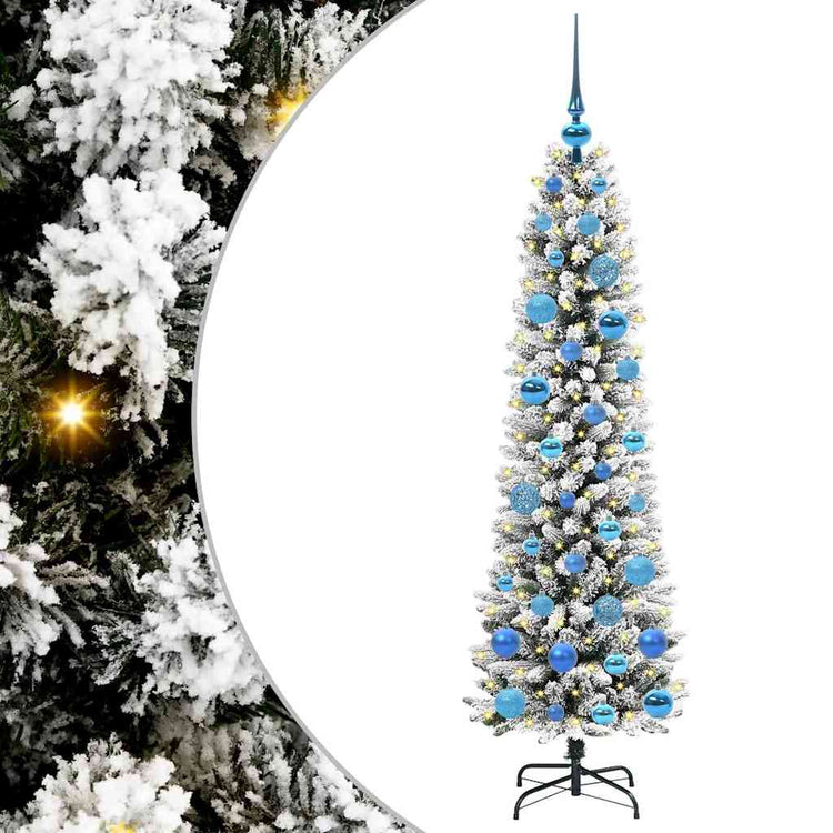 Vidaxx sapin de Noël artificiel avec 150 LED blanc 150 cm PVC et métal et plastique