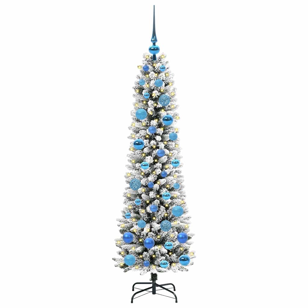 Vidaxx sapin de Noël artificiel avec 150 LED blanc 150 cm PVC et métal et plastique
