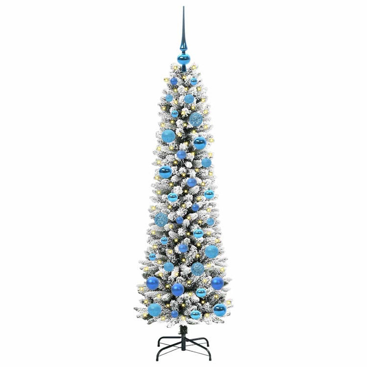 Vidaxx sapin de Noël artificiel avec 150 LED blanc 150 cm PVC et métal et plastique