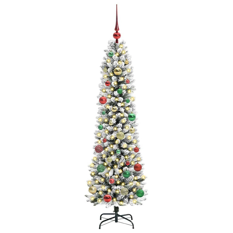 Vidaxx sapin de Noël artificiel avec 150 LED blanc 150 cm PVC et métal et plastique