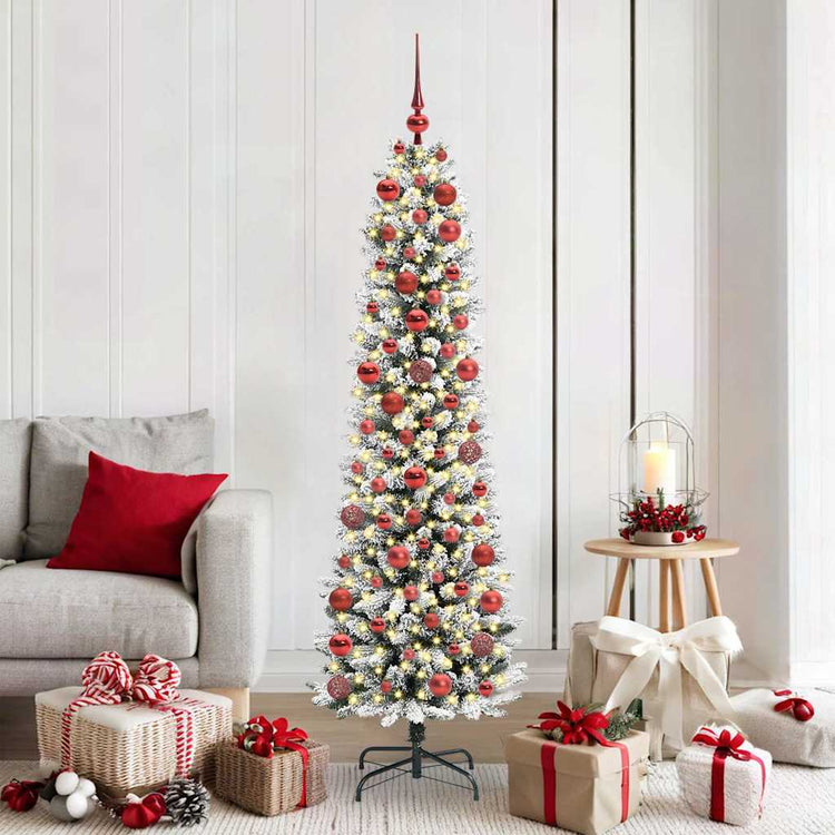 Vidaxx sapin de Noël artificiel avec 300 LED blanc 180 cm PVC et métal et plastique