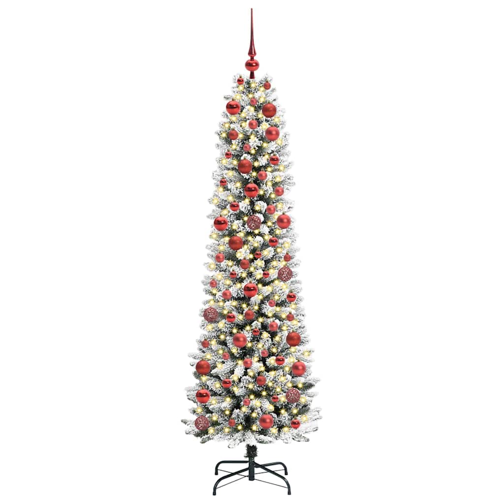 Vidaxx sapin de Noël artificiel avec 300 LED blanc 180 cm PVC et métal et plastique