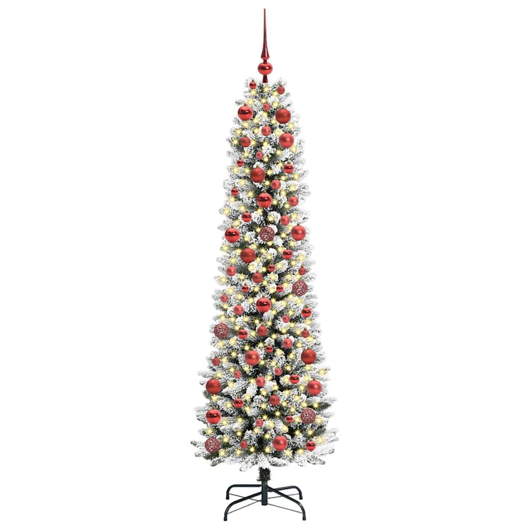 Vidaxx sapin de Noël artificiel avec 300 LED blanc 180 cm PVC et métal et plastique