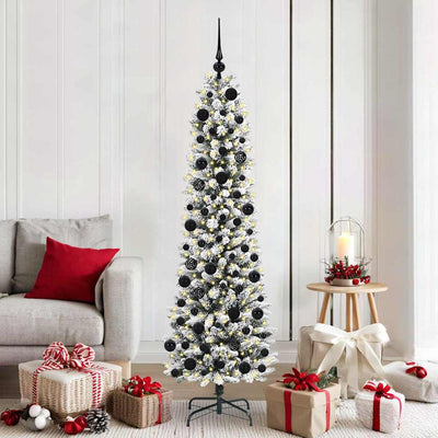 Vidaxx sapin de Noël artificiel avec 300 LED blanc 180 cm PVC et métal et plastique