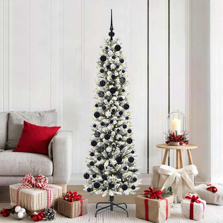 Vidaxx sapin de Noël artificiel avec 300 LED blanc 180 cm PVC et métal et plastique