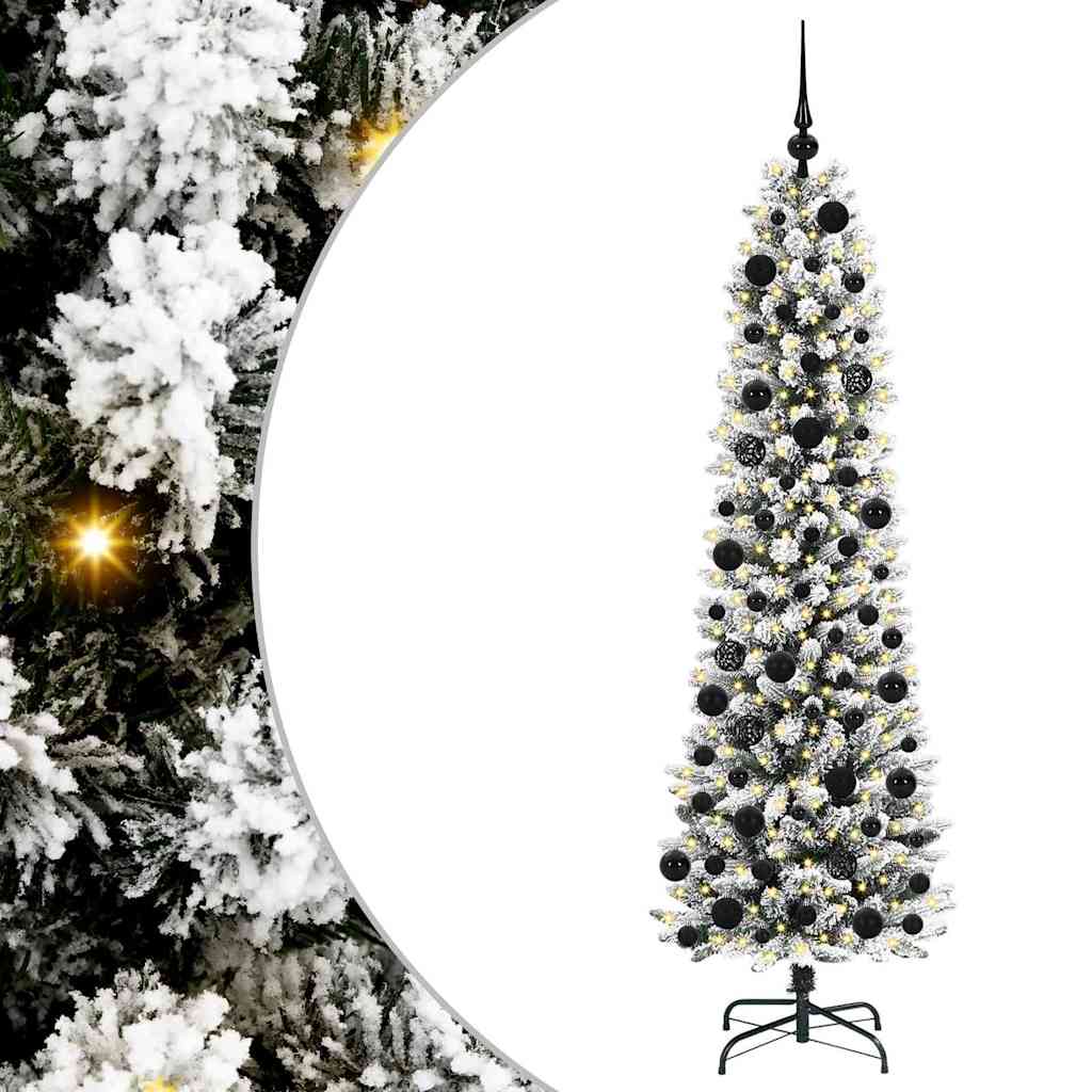 Vidaxx sapin de Noël artificiel avec 300 LED blanc 180 cm PVC et métal et plastique