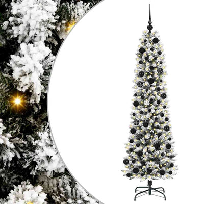 Vidaxx sapin de Noël artificiel avec 300 LED blanc 180 cm PVC et métal et plastique