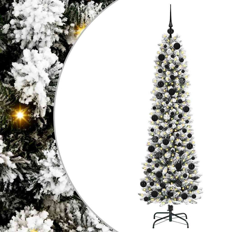 Vidaxx sapin de Noël artificiel avec 300 LED blanc 180 cm PVC et métal et plastique