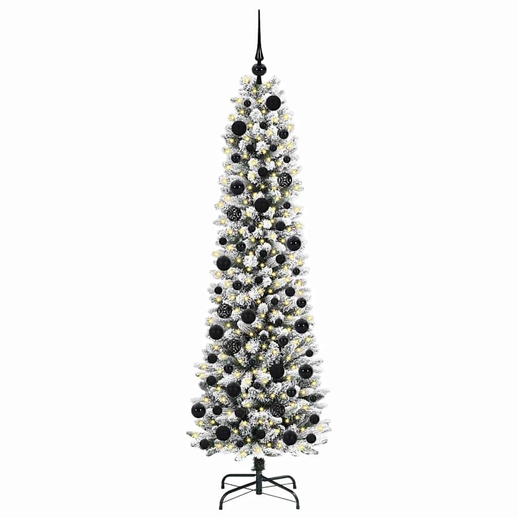 Vidaxx sapin de Noël artificiel avec 300 LED blanc 180 cm PVC et métal et plastique