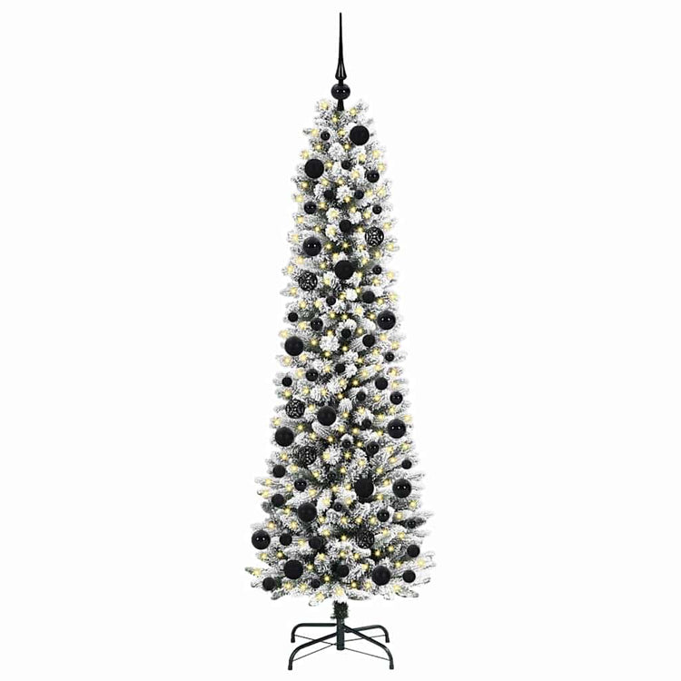 Vidaxx sapin de Noël artificiel avec 300 LED blanc 180 cm PVC et métal et plastique