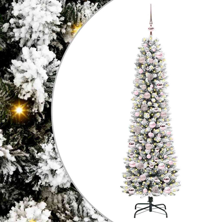 Vidaxx sapin de Noël artificiel avec 300 LED blanc 180 cm PVC et métal et plastique