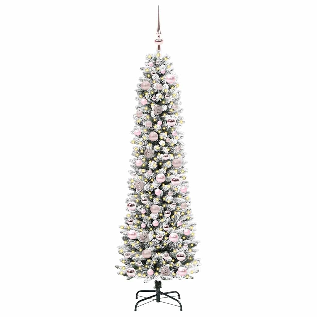 Vidaxx sapin de Noël artificiel avec 300 LED blanc 180 cm PVC et métal et plastique