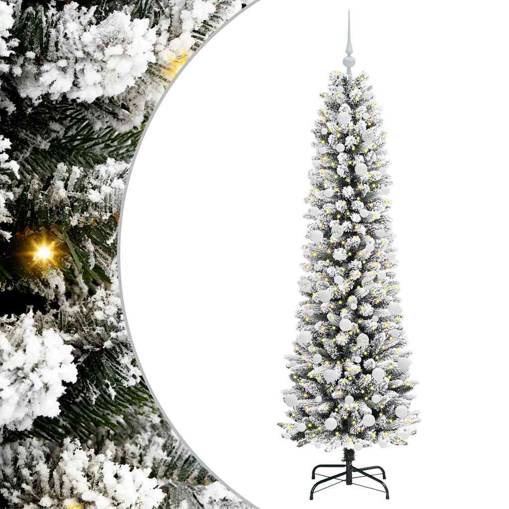 Vidaxx sapin de Noël artificiel avec 300 LED blanc 180 cm PVC et métal et plastique