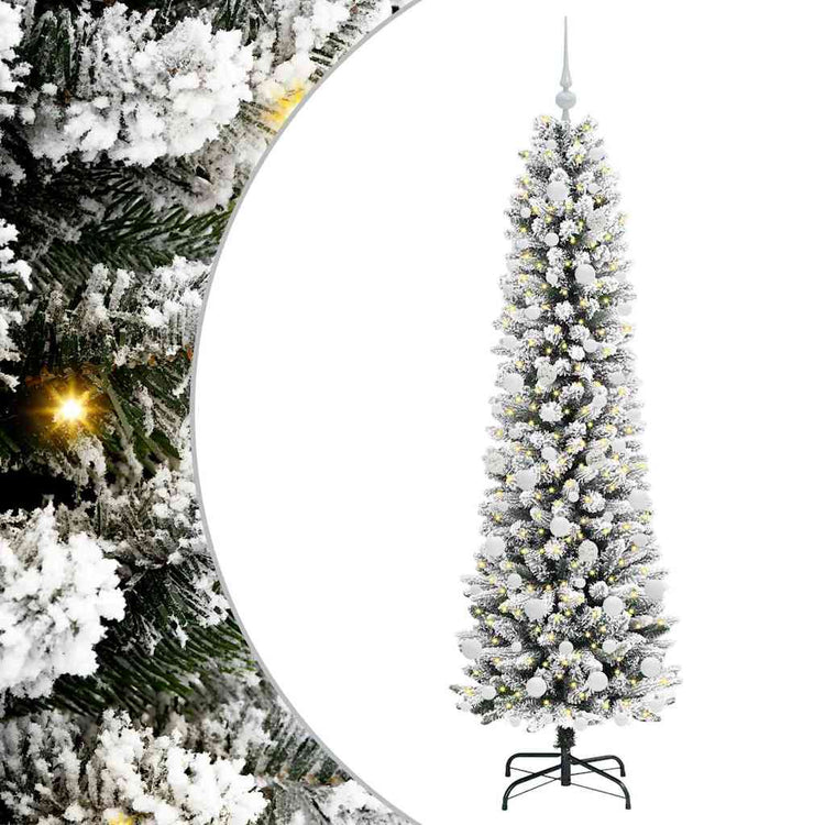 Vidaxx sapin de Noël artificiel avec 300 LED blanc 180 cm PVC et métal et plastique