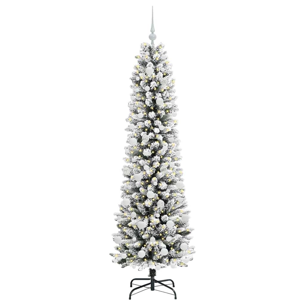 Vidaxx sapin de Noël artificiel avec 300 LED blanc 180 cm PVC et métal et plastique