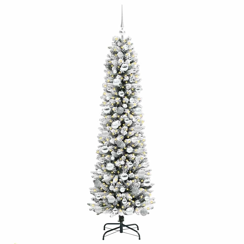 Vidaxx sapin de Noël artificiel avec 300 LED blanc 180 cm PVC et métal et plastique