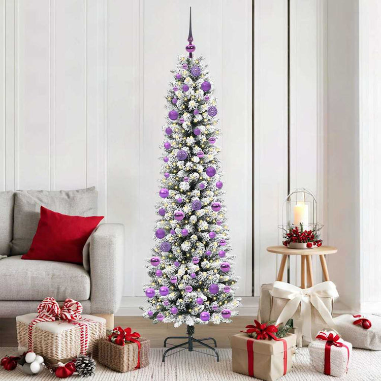 Vidaxx sapin de Noël artificiel avec 300 LED blanc 180 cm PVC et métal et plastique