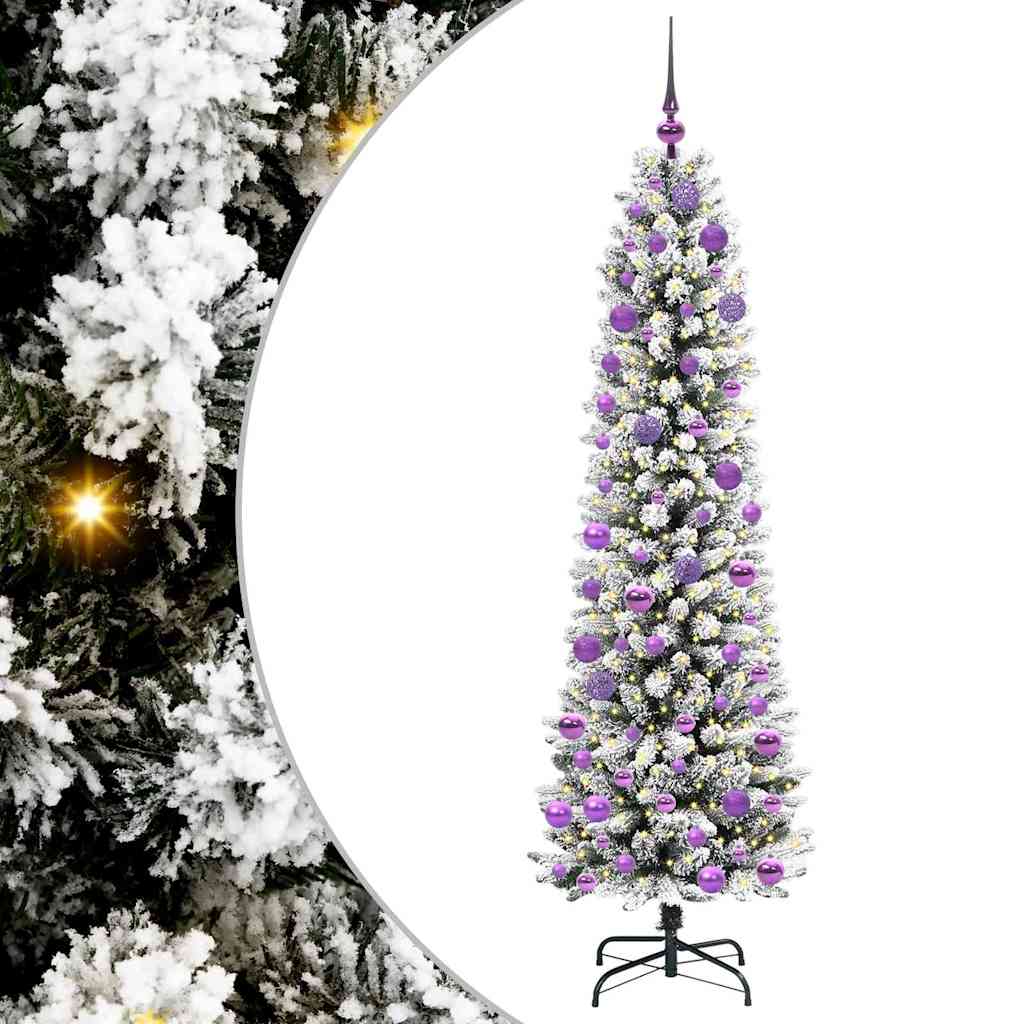 Vidaxx sapin de Noël artificiel avec 300 LED blanc 180 cm PVC et métal et plastique