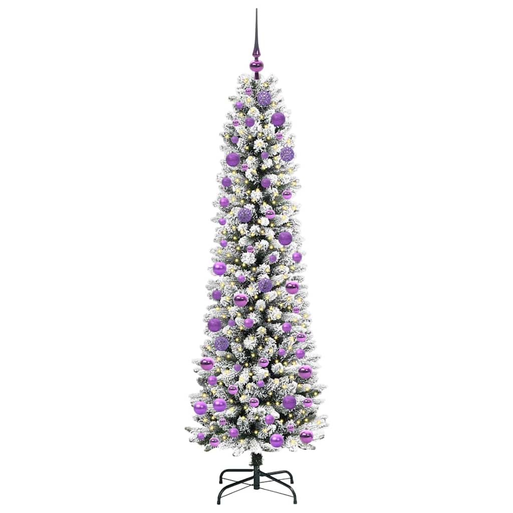 Vidaxx sapin de Noël artificiel avec 300 LED blanc 180 cm PVC et métal et plastique